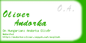 oliver andorka business card